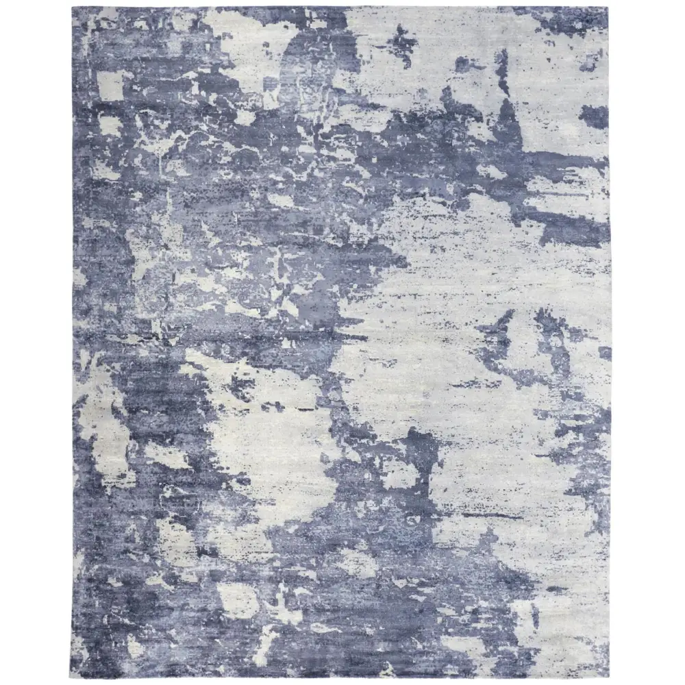 Emory Handwoven Lustrous Brushstroke - Blue / Rectangle / 2’
