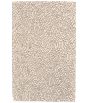 Enzo Modern Minimalist Wool - White / Tan / Rectangle / 2’ x