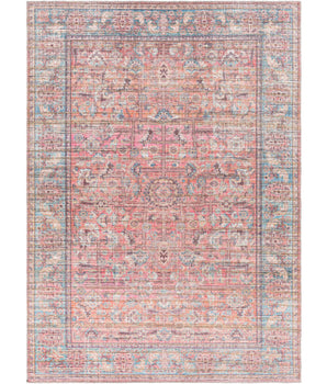 Étienne Washable Area Rug - Pink / Rectangle / 5x7 - Area 