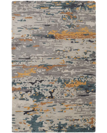 Everley abstract tufted wool rug - Gray / 4’ x 6’ /