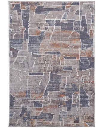 Francisco southwestern graphic rug - Blue / Multi / 4’ x 6’