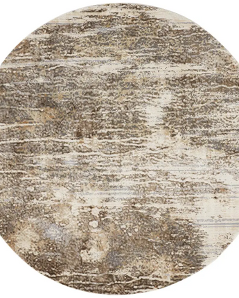 Frida Distressed Abstract Prismatic Rug - White / Brown / 