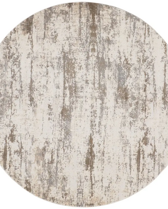 Frida Distressed Abstract Prismatic - White / Gray / Round /