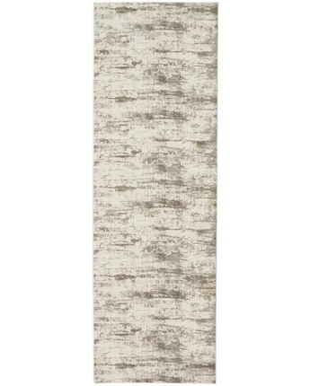 Frida Distressed Abstract Prismatic - White / Gray / Runner 