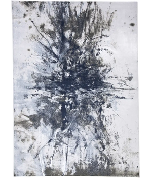 Gaspar Contemporary Abstract Splatter - Blue / Gray / 