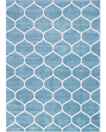 Geometric Rounded Trellis Frieze Rug (Large Rectangular) - Rug Mart Top Rated Deals + Fast & Free Shipping