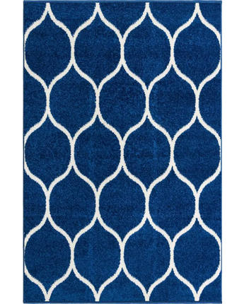 Geometric Rounded Trellis Frieze Rug (Rectangular) - Rug Mart Top Rated Deals + Fast & Free Shipping