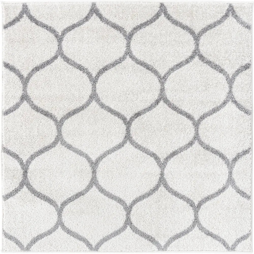 Geometric Rounded Trellis Frieze Rug (Square, Oval, & Octagon) - Rug Mart Top Rated Deals + Fast & Free Shipping