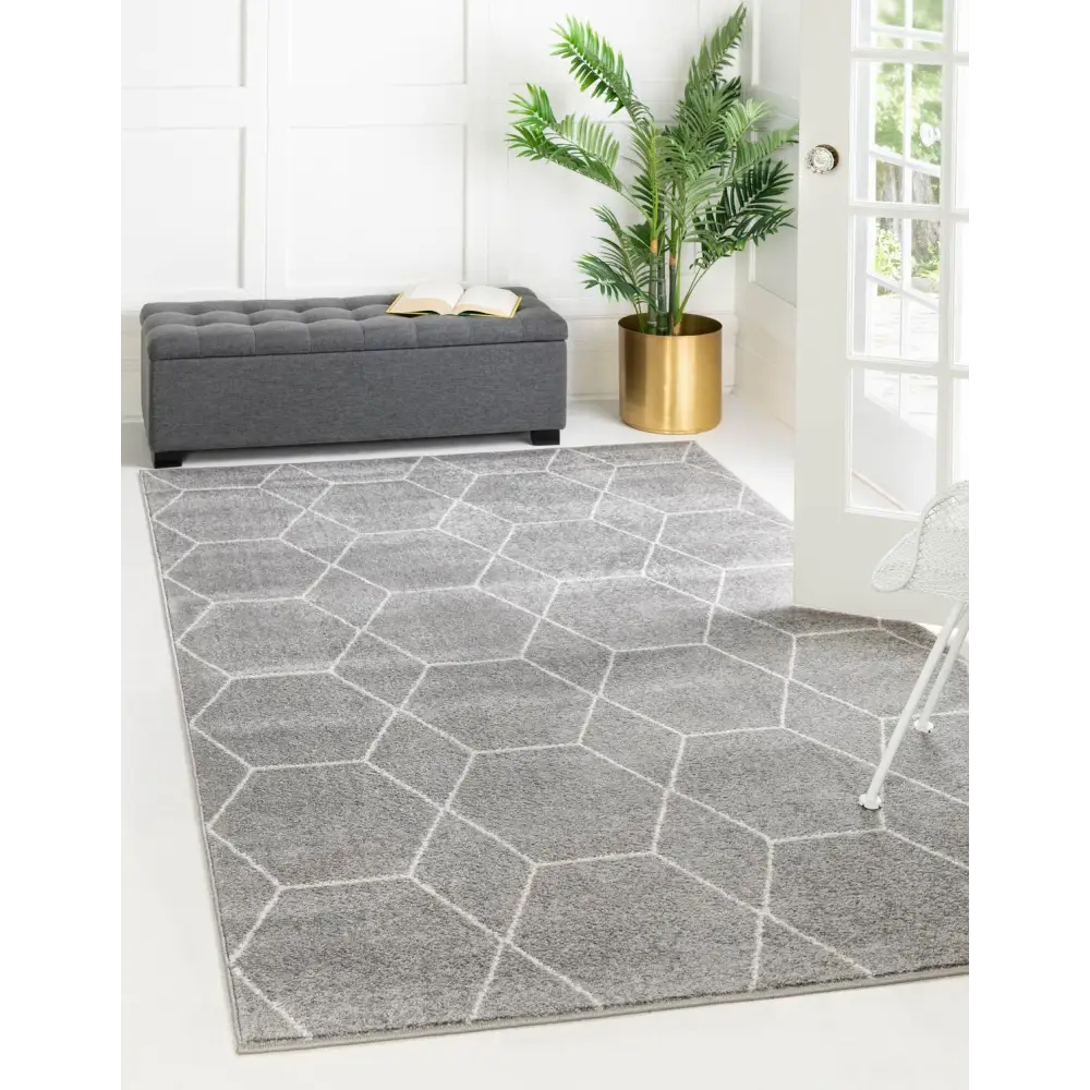Geometric trellis frieze rug (rectangular) - Area Rugs