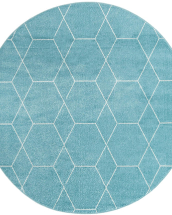 Geometric Trellis Frieze Rug (Round) - Rug Mart Top Rated Deals + Fast & Free Shipping