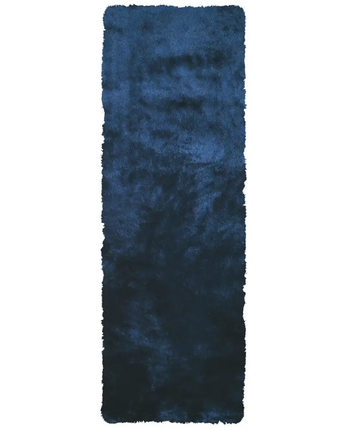 Indochine Plush Shag Rug with Metallic Sheen - Blue / Runner