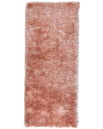 Indochine Plush Shag Rug with Metallic Sheen - Pink / Runner