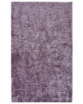 Indochine Plush Shag Rug with Metallic Sheen - Purple / Gray