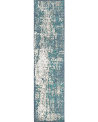 Industrial outdoor coastal okyanus rug - Blue / 2’ x 8’ /