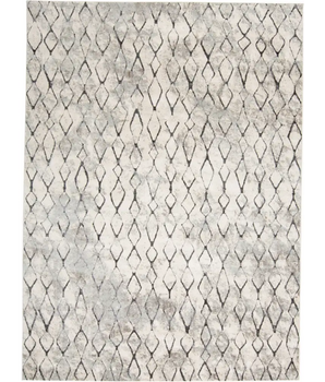 Kano Contemporary Distressed Rug - White / Gray / Rectangle 