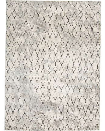 Kano Contemporary Distressed Rug - White / Gray / Rectangle 