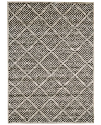 Katari Distressed Geometric Rug - Gray / White / Rectangle /