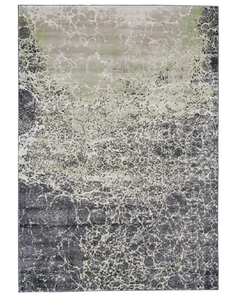 Katari Fluid Printed Rug - Gray / Green / Rectangle / 1’-8 x