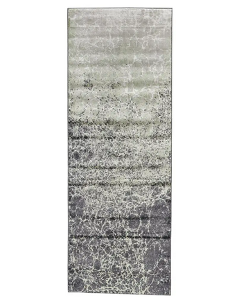 Katari Fluid Printed Rug - Gray / Green / Runner / 2’-10 x 