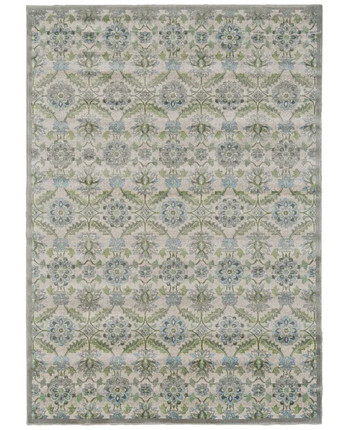 Katari Ornamental Floral - Blue / Green / Rectangle / 1’-8 x