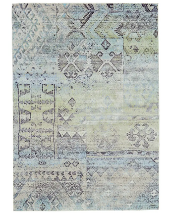 Katari Tribal Printed Rug - Green / Blue / Rectangle / 1’-8 