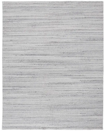 Keaton Handmade Striped Wool Rug - Silver / Rectangle / 2’ x