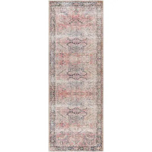 Kyoto Washable Area Rug - Pink / Runner / 2’7 x 10’ Runner -