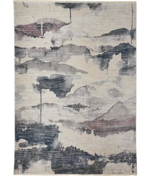 Kyra Abstract Watercolor Rug - Blue / White / Rectangle / 