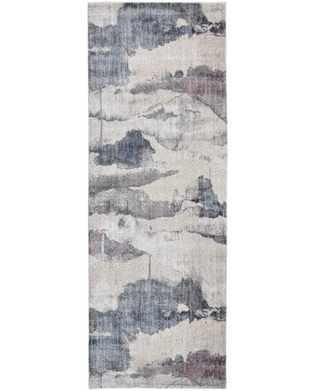 Kyra Abstract Watercolor Rug - Blue / White / Runner / 2’-10