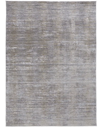 Laina distressed striated rug - Gray / Brown / Rectangle /