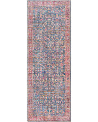 Lilies Washable Area Rug - Blue / Runner / 2’7 x 7’3 Runner 
