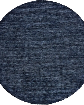 Luna Hand Woven Marled Wool Rug - Blue / Round / 8’ x 8’ 