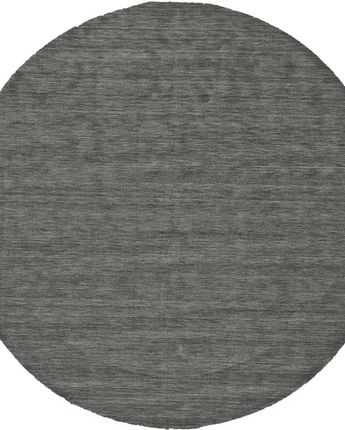 Luna Hand Woven Marled Wool Rug - Dark Gray / Round / 8’ x 