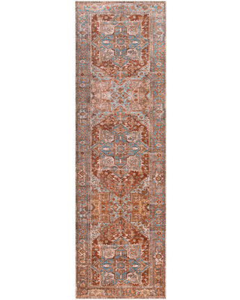 Lyon Washable Area Rug - Coral / Multi / Runner / 2’6 x 8’ 