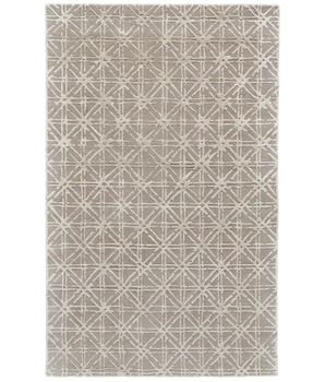 Manoa Tufted Lattice Wool - Tan / White / Rectangle / 2’ x 