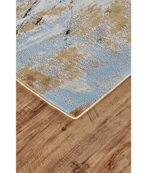 Marigold Abstract Splatter Print Rug - Area Rugs