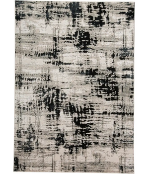 Micah Modern Abstract Rug - Silver / Black / Rectangle / 