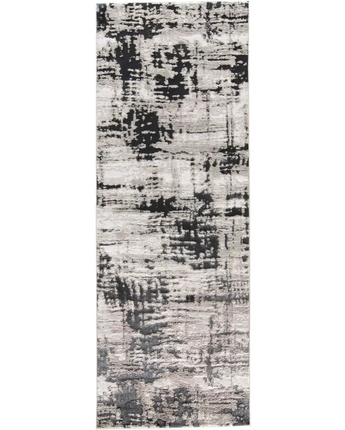 Micah Modern Abstract Rug - Silver / Black / Runner / 2’-10 