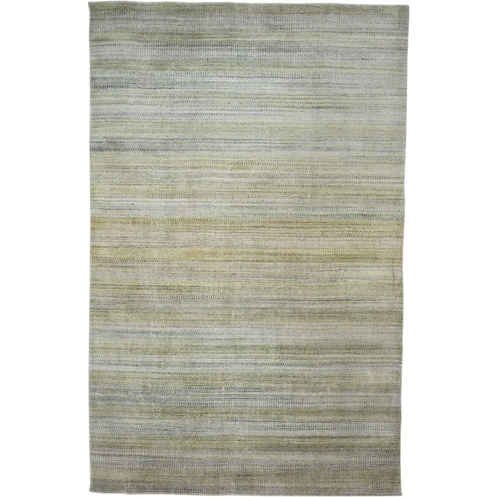 Milan Ombre Striped Rug - Green / Blue / Rectangle / 2’ x 3’