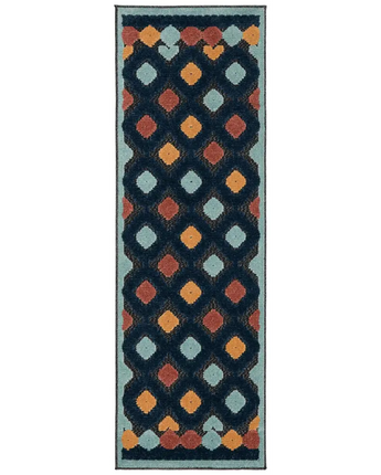 Modern belize outdoor sarstoon rug - Charcoal / 2’ x 6’ 1 /