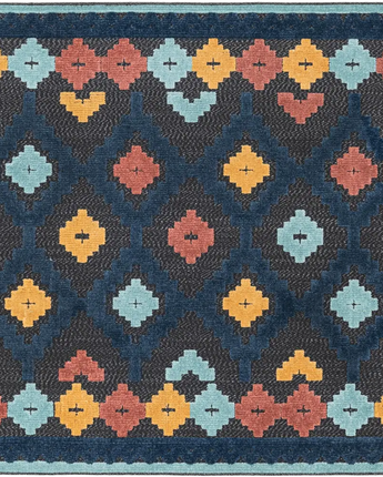 Modern belize outdoor sarstoon rug - Charcoal / 5’ 3 x 5’ 3