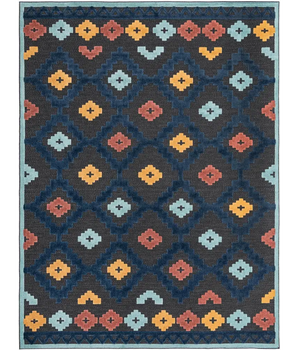 Modern belize outdoor sarstoon rug - Charcoal / 9’ x 12’ 2 /