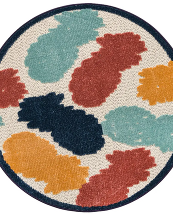 Modern belize outdoor turneffe rug - White / 3’ 3 x 3’ 3 /