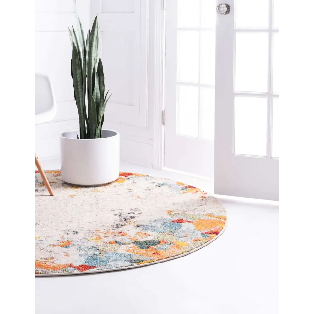 Modern designed coral chromatic rug - Area Rugs
