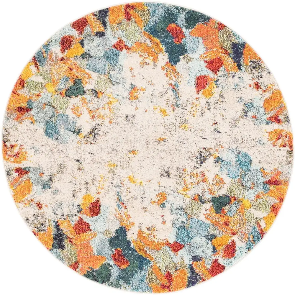 Modern Designed Coral Chromatic Rug - Rug Mart Top Rated Deals + Fast & Free Shipping