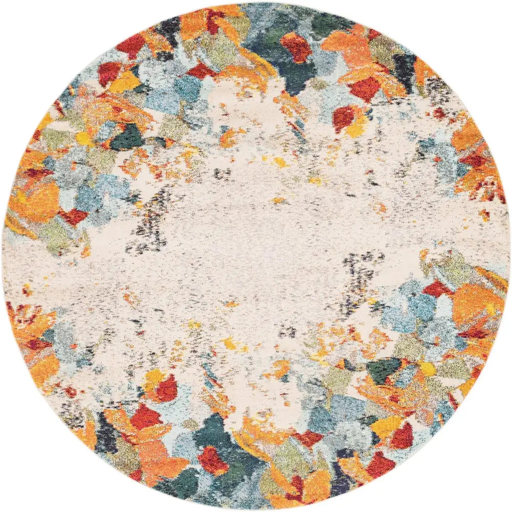Modern Designed Coral Chromatic Rug - Rug Mart Top Rated Deals + Fast & Free Shipping