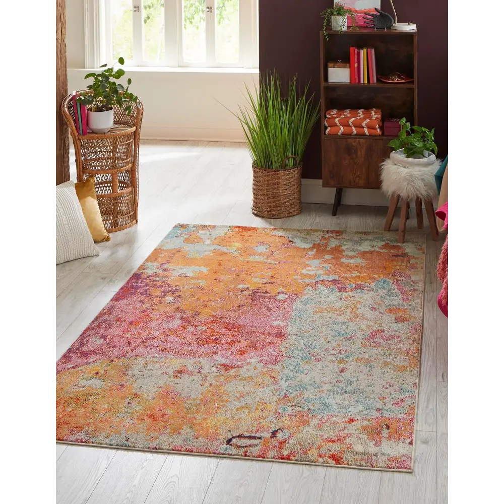 Modern Designed Hermosa Chromatic Rug - Rug Mart Top Rated Deals + Fast & Free Shipping