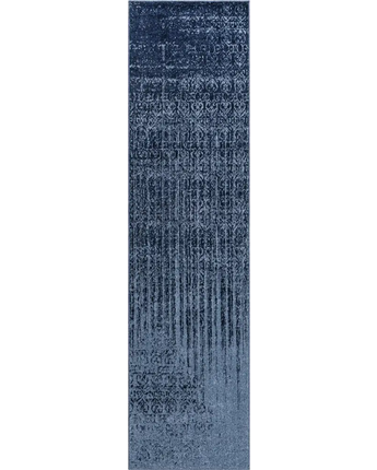 Modern designed ombre rug - Blue / Rectangle / 10 FT RUNNER