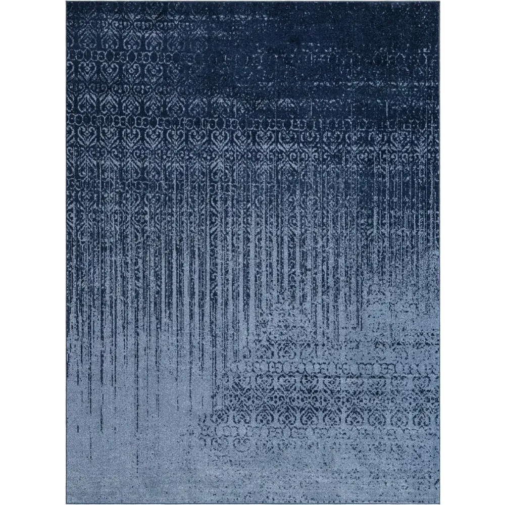 Modern designed ombre rug - Blue / Rectangle / 9x12 - Area