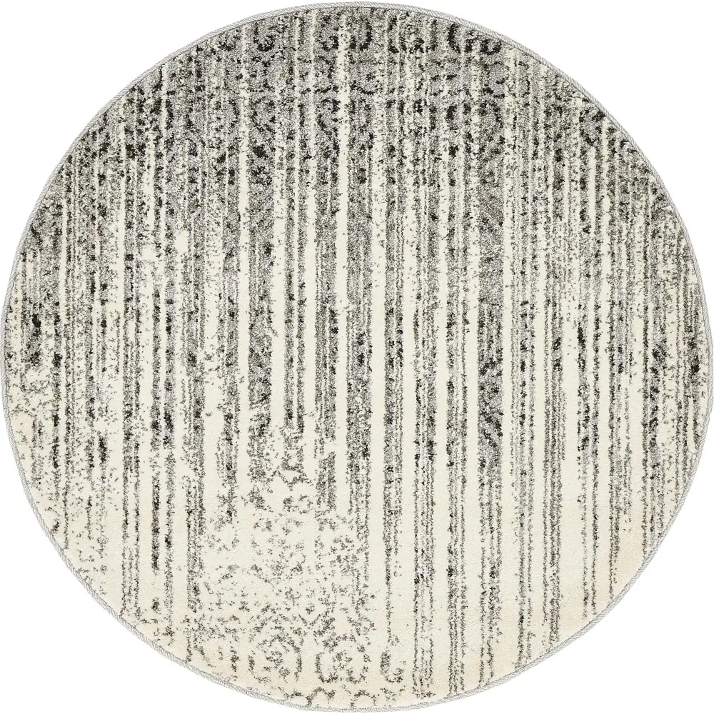 Modern designed ombre rug - Gray / Rectangle / 3 FT ROUND -